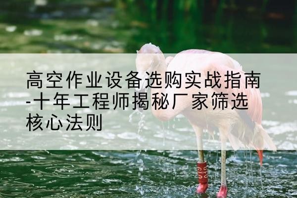 余江剪叉式升降机厂家-高空作业设备选购实战指南-十年工程师揭秘厂家筛选核心法则